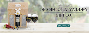 Temecula Valley Gift Co with Wine tote gift and cheers wine glasses