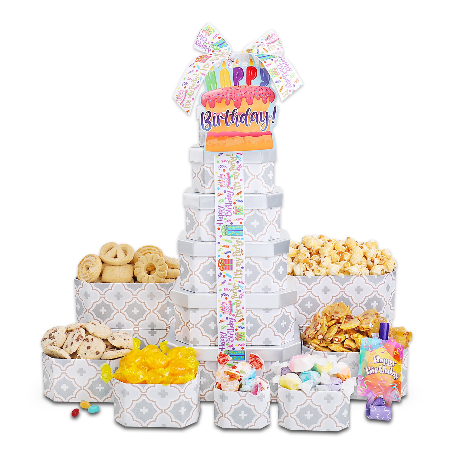 Birthday Celebrations 7 High Gift Tower