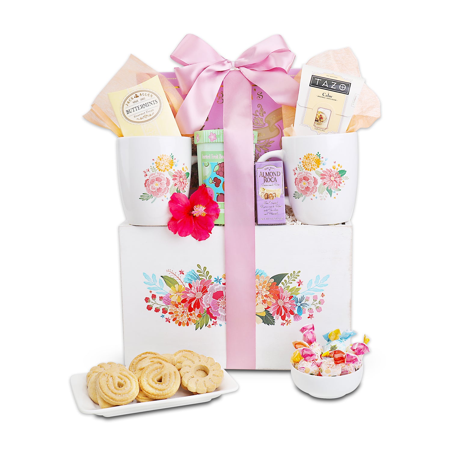 Find me in the Garden Tea Crate Gift Basket