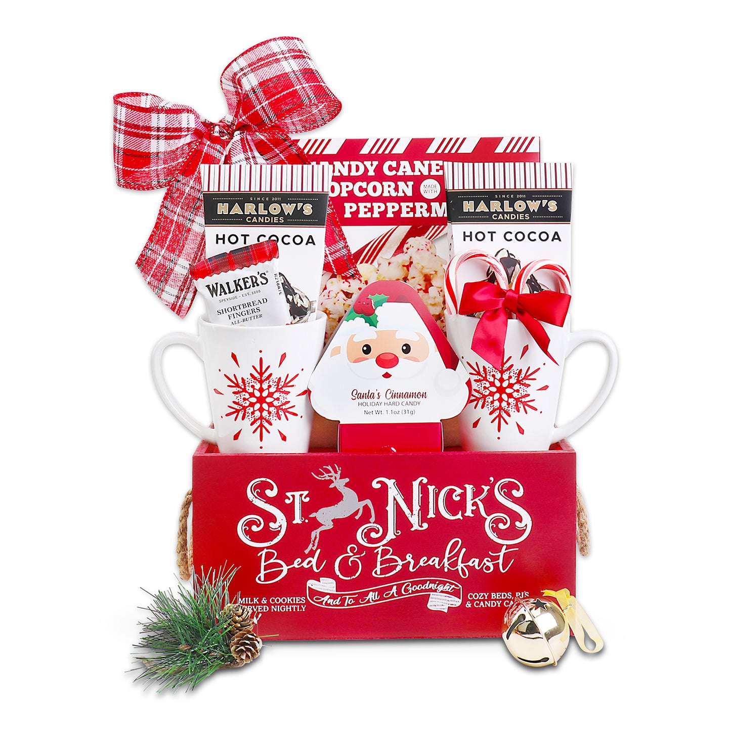 St. Nick's Bed & Breakfast Red Gift Crate