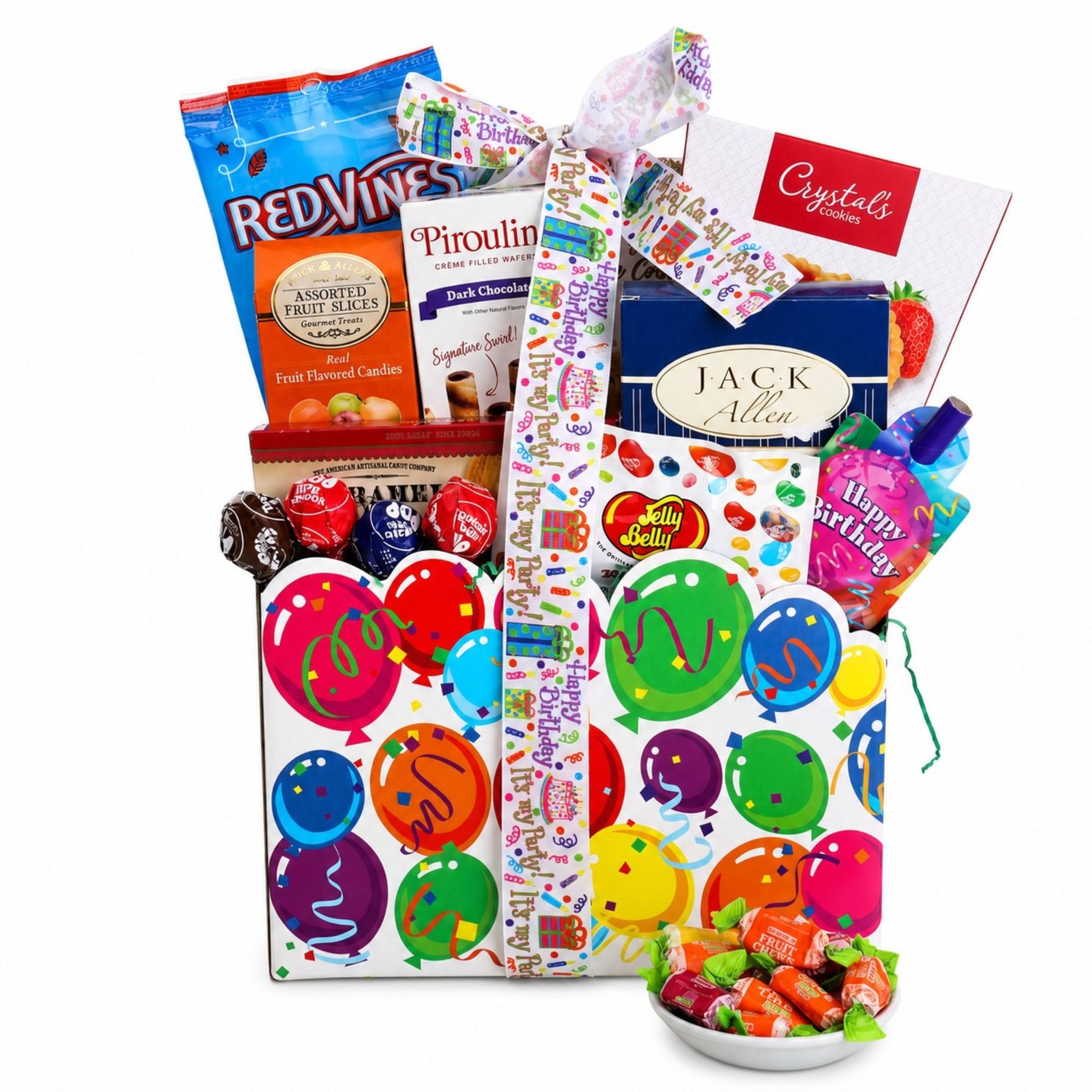 gift basket on white background