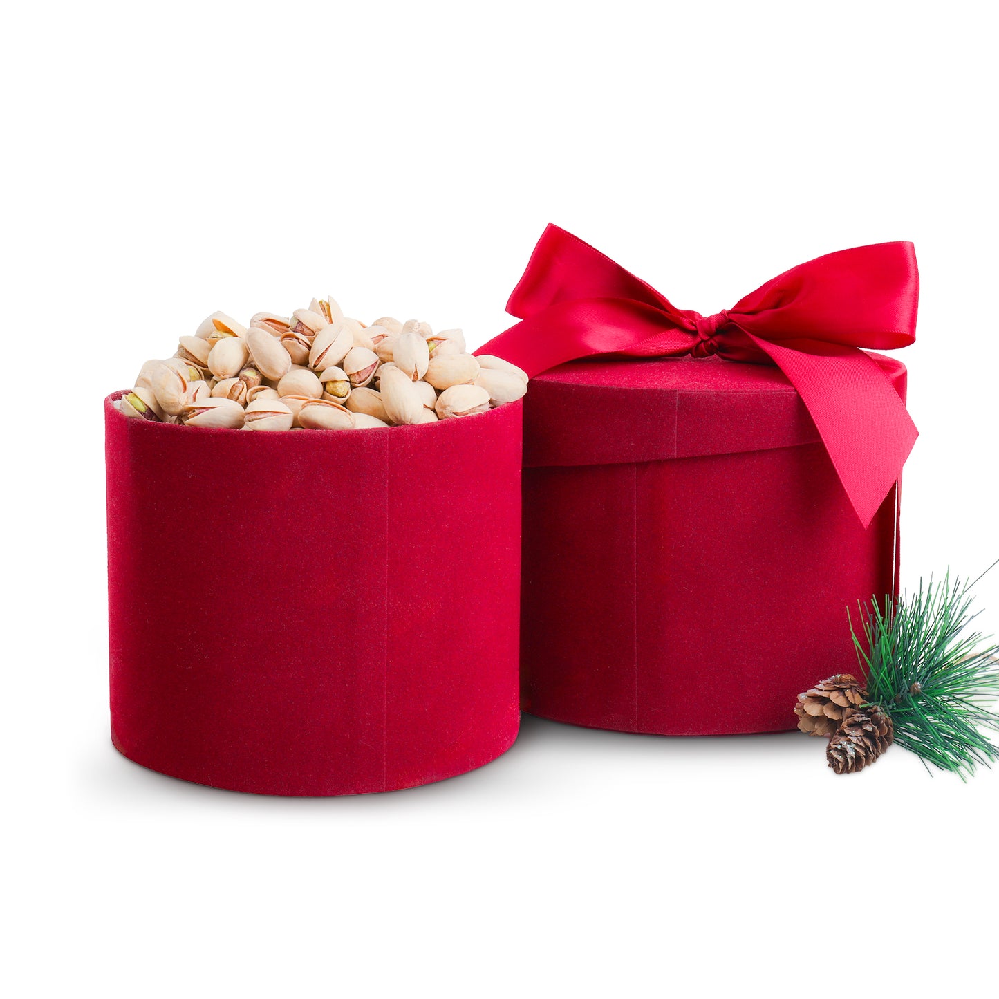 pistachios in red gift box