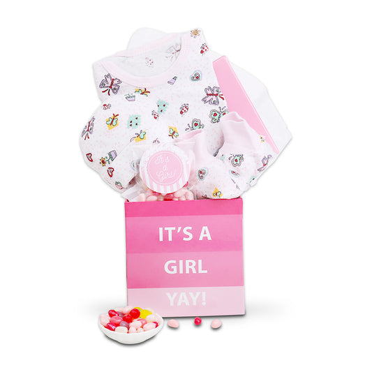Alder Creek Gift Baskets Alder Creek Gift Baskets It's a Girl Baby Gift Box (4 Items) — product image