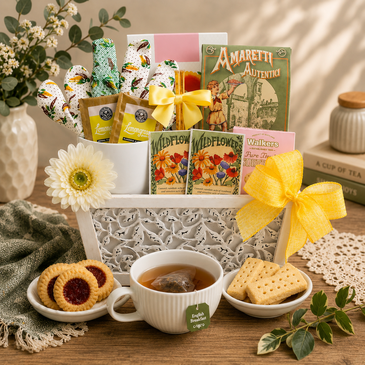 Planted With Love Cookies & Tea Gift Basket – Alder Creek Gift Baskets