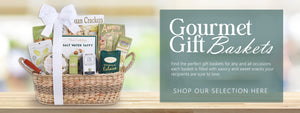 Image of Farmhouse Favorites Gift Basket with link to Gourmet Gift Category. 